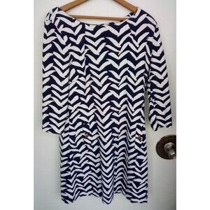 Lilly Pulitzer Charlene Dress Seagull Flying Patter Med Blue I Got Lucky Pockets